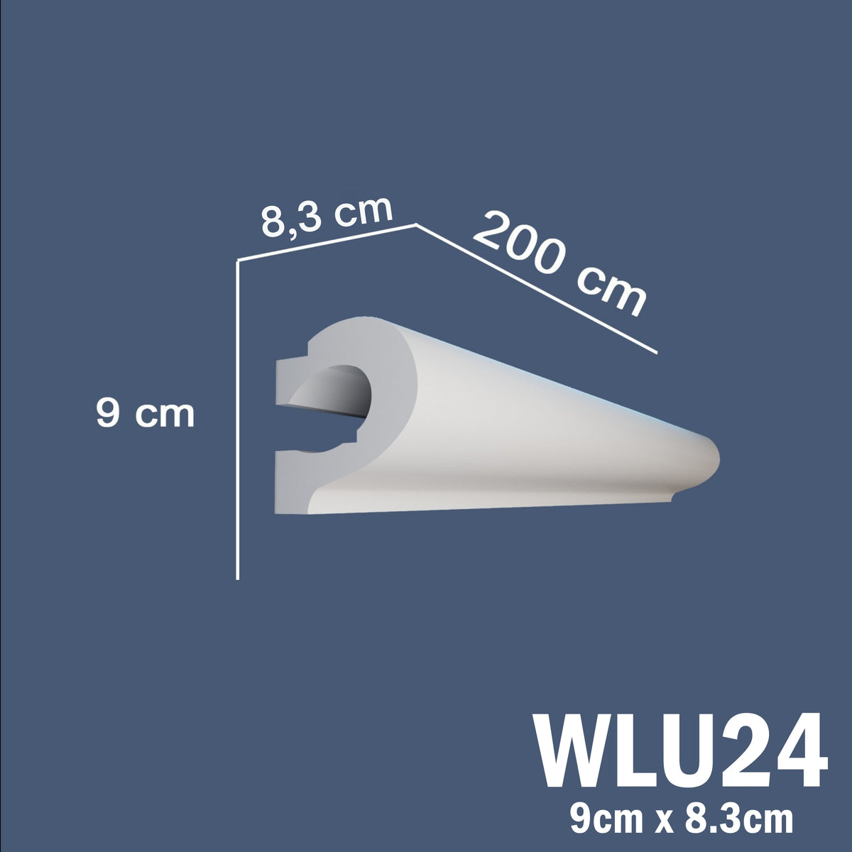 LED Coving for Ceilings Cornice XPS Extruded Polystyrene WLU24