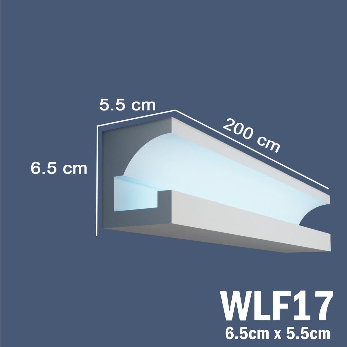 LED Coving for Ceilings Cornice XPS Extruded Polystyrene WLF17
