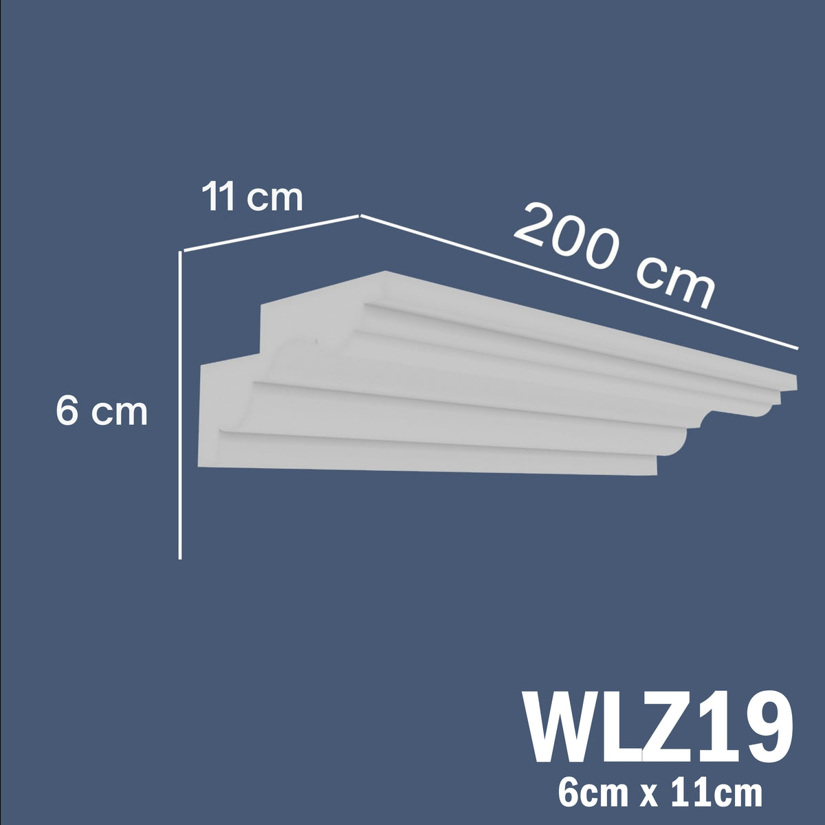 LED Coving for Ceilings Cornice XPS Extruded Polystyrene WLZ19