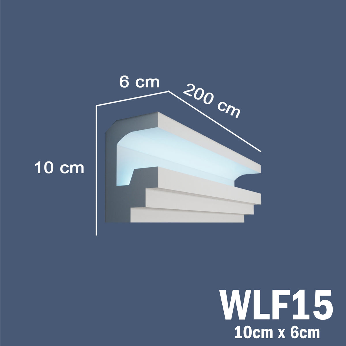 LED Coving for Ceilings Cornice XPS Extruded Polystyrene WLF15