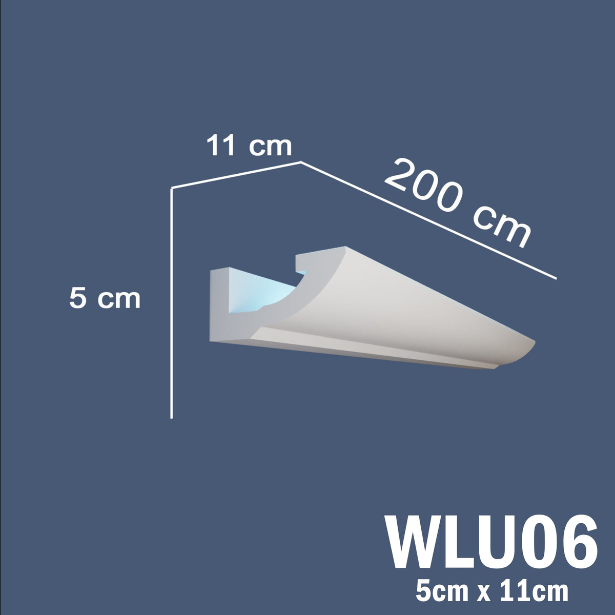 LED Coving for Ceilings Cornice XPS Extruded Polystyrene WLU06