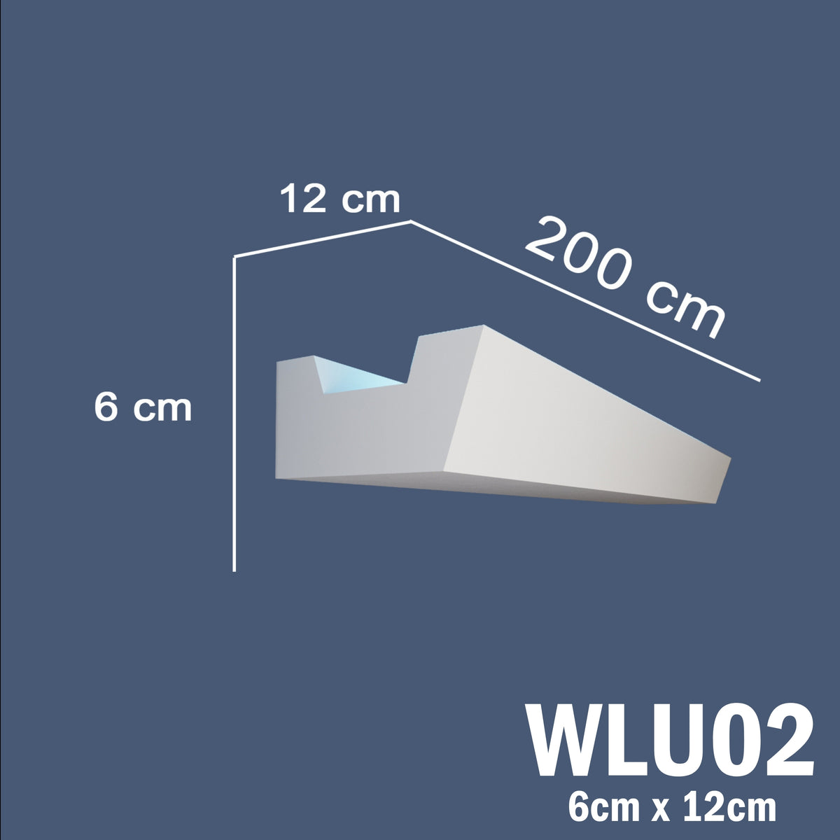 LED Coving for Ceilings Cornice XPS Extruded Polystyrene WLU02