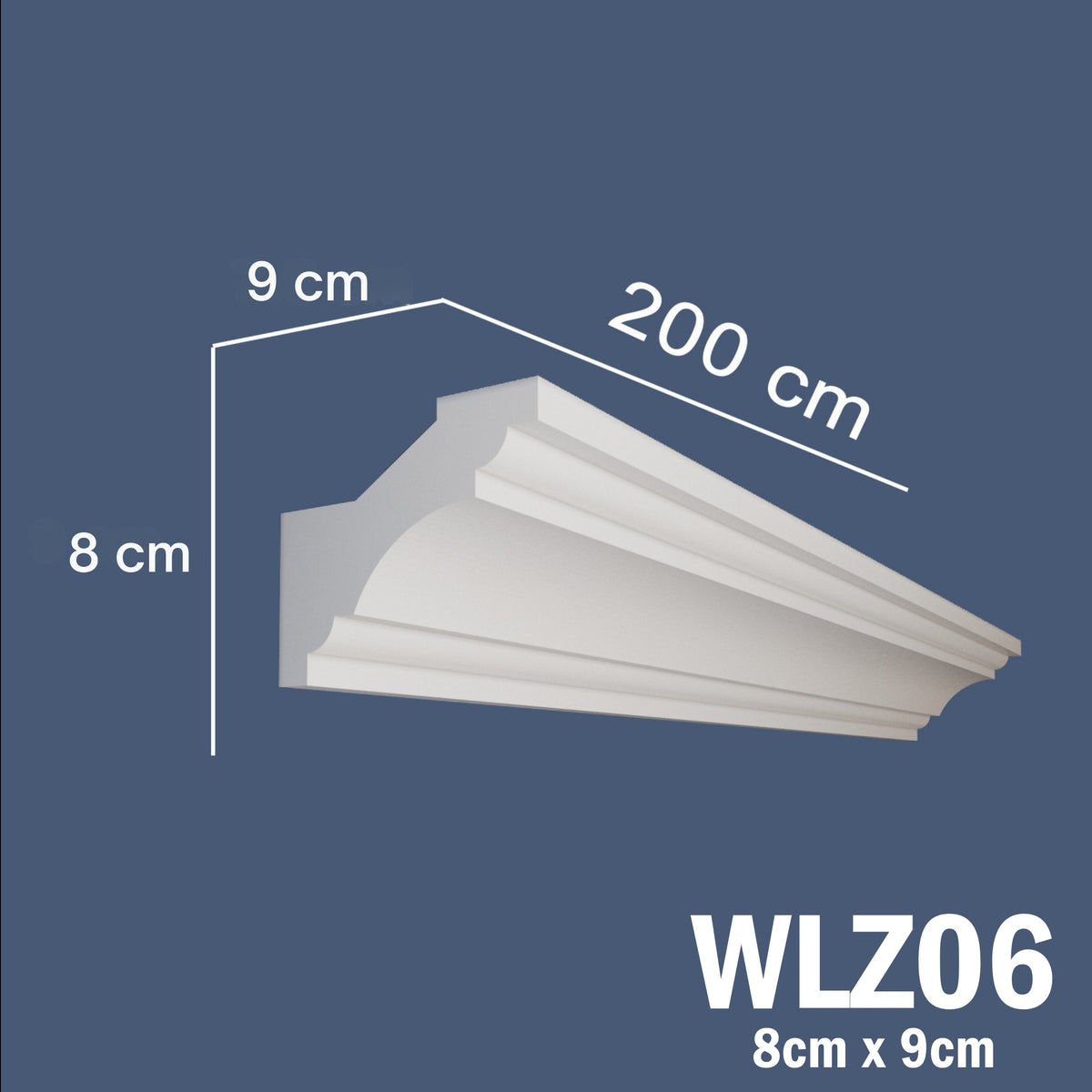LED Coving for Ceilings Cornice XPS Extruded Polystyrene WLZ06