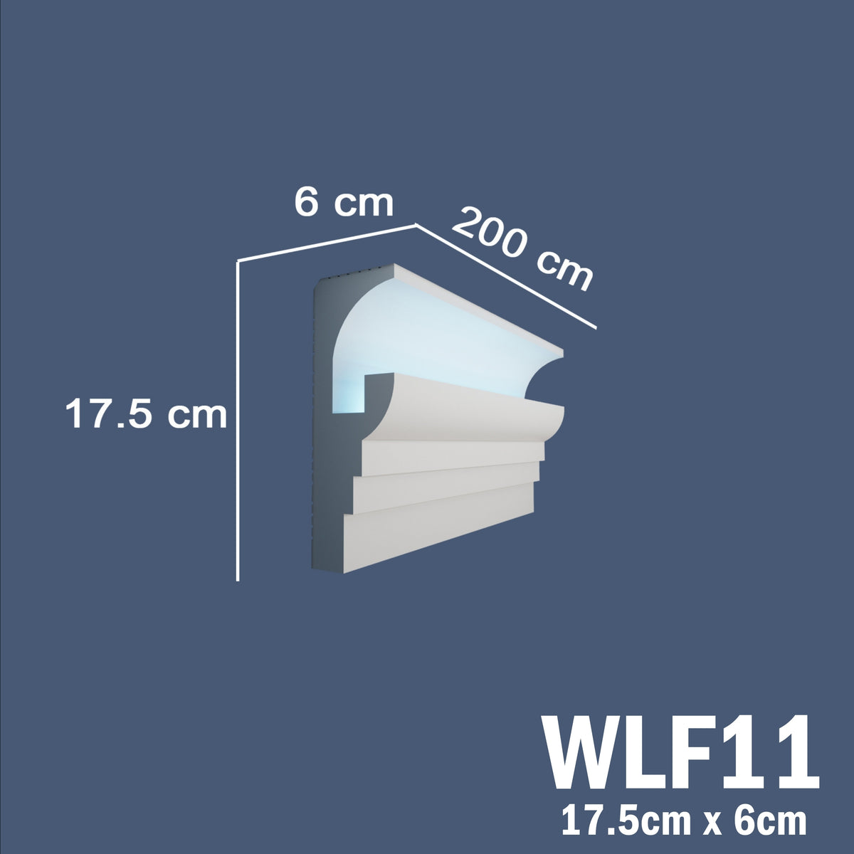 LED Coving for Ceilings Cornice XPS Extruded Polystyrene WLF11