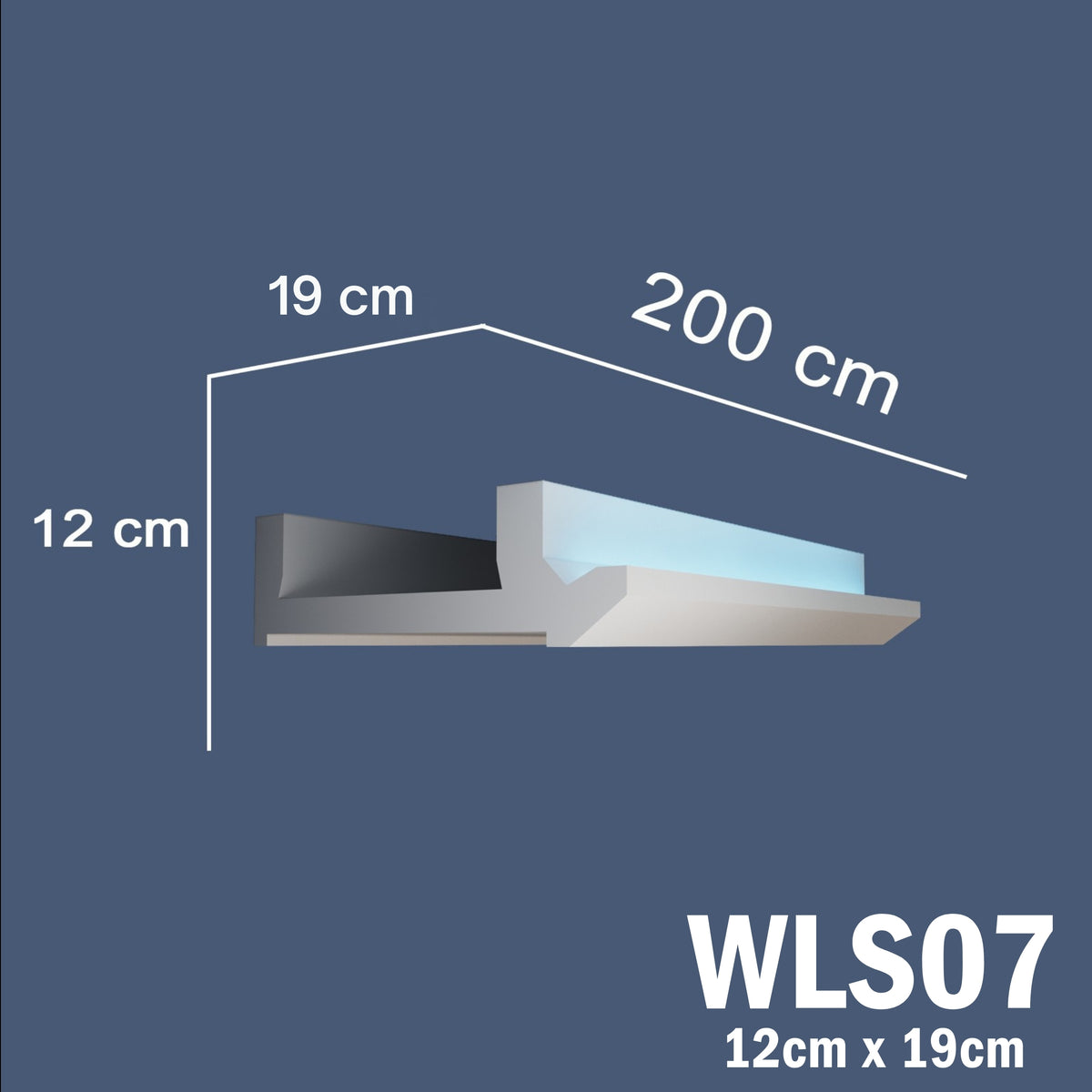 LED Coving for Ceilings Cornice XPS Extruded Polystyrene WLS07
