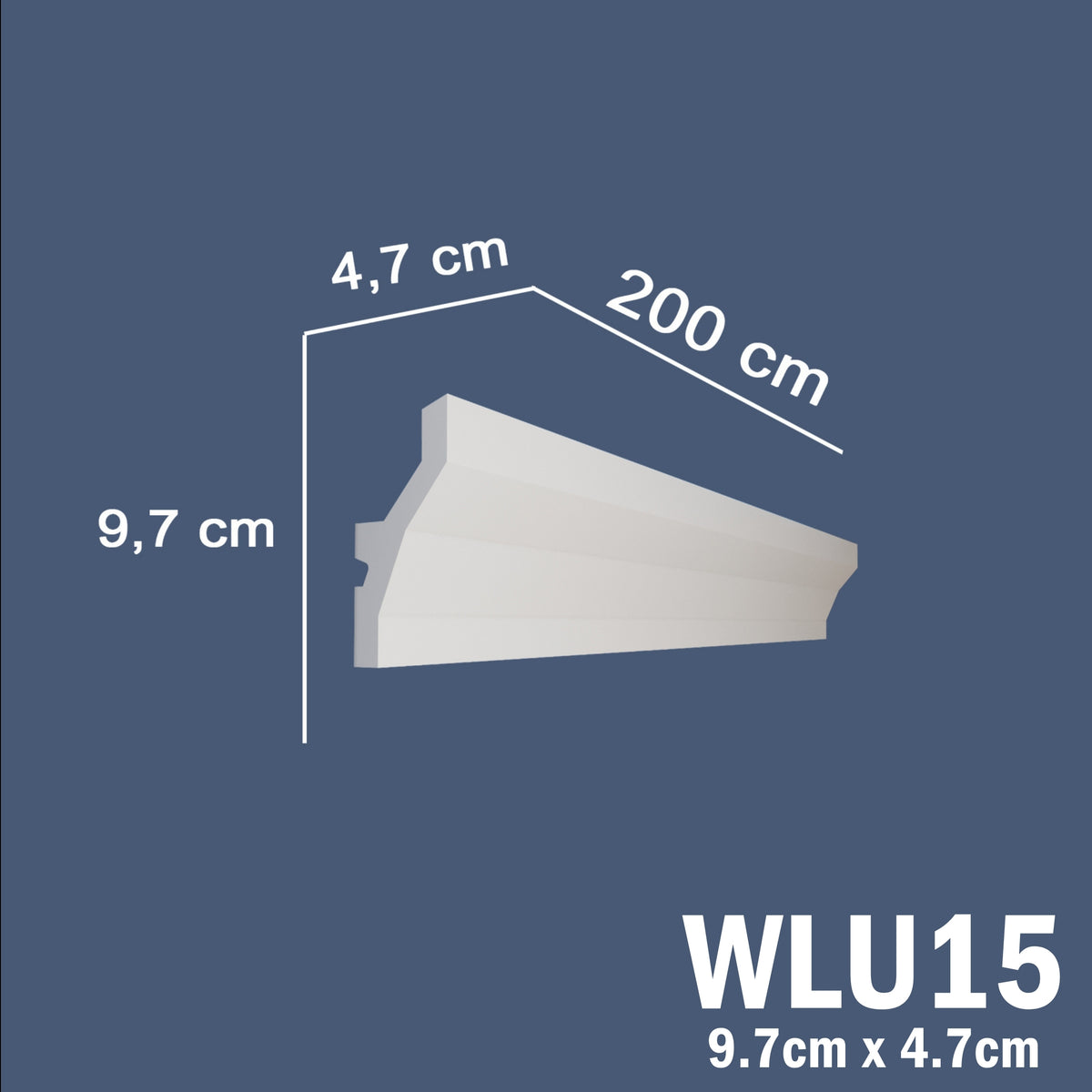 LED Coving for Ceilings Cornice XPS Extruded Polystyrene WLU15