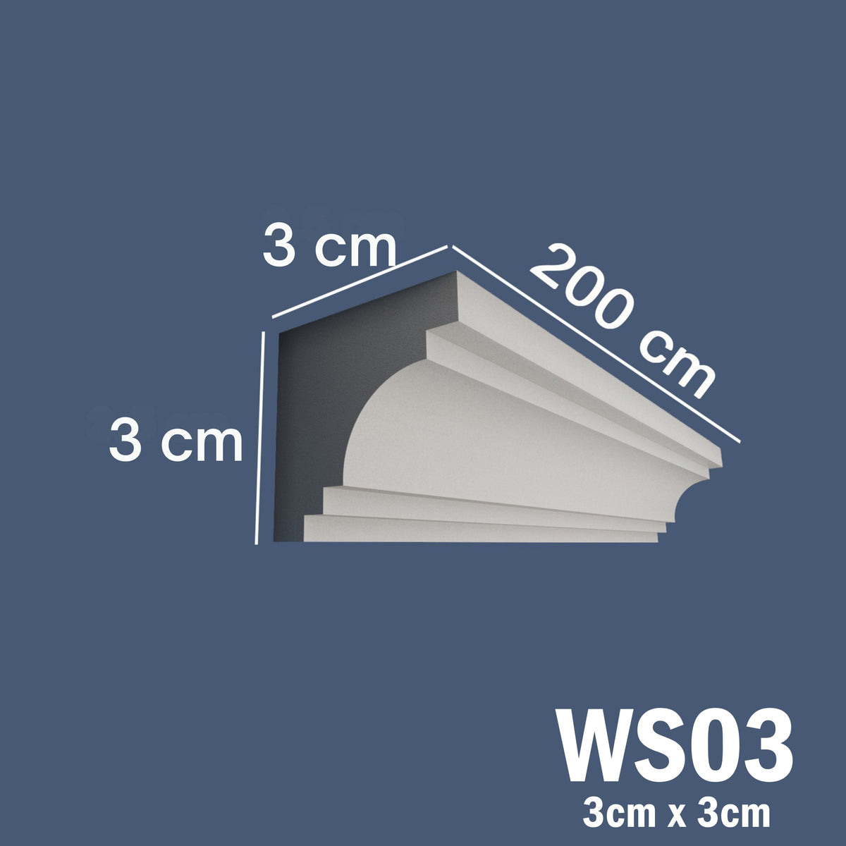 Coving for Ceilings Cornice XPS Extruded Polystyrene WS03
