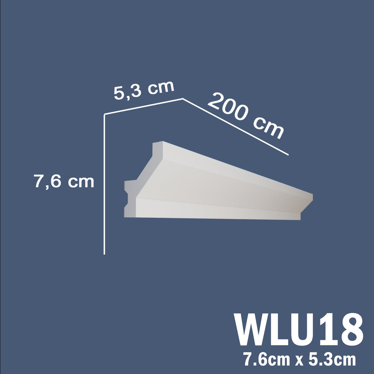 LED Coving for Ceilings Cornice XPS Extruded Polystyrene WLU18