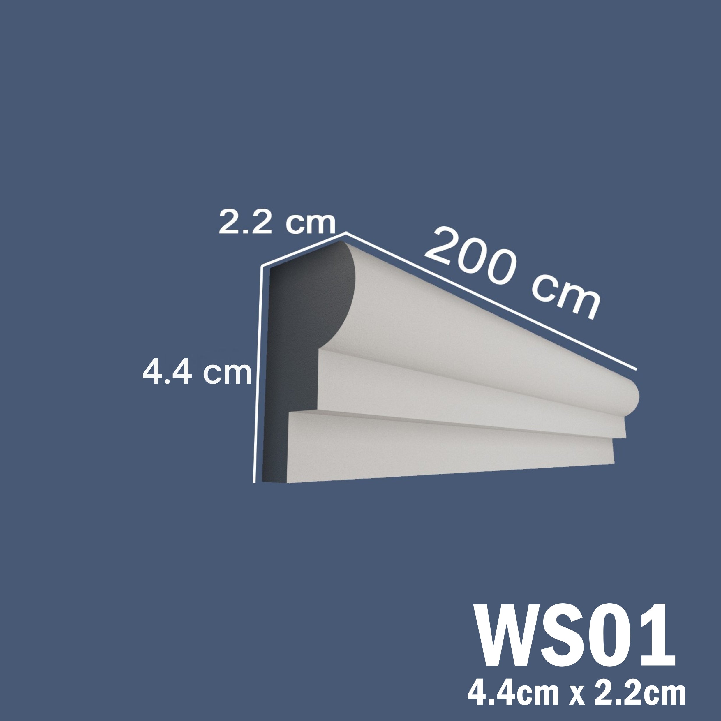 WS01 Series XPS Cornice Coving – Decorative Coving Moulding for Ceilings, Lightweight Paintable Ceiling Coving Trim, Easy DIY Installation, Durable and Moisture Resistant