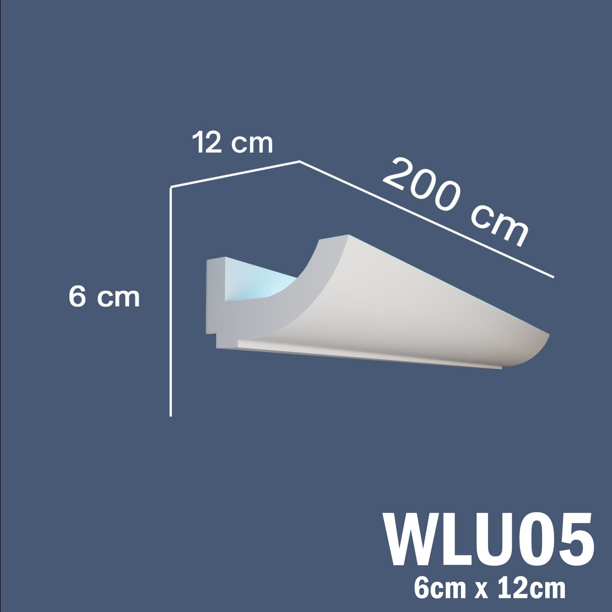 LED Coving for Ceilings Cornice XPS Extruded Polystyrene WLU05