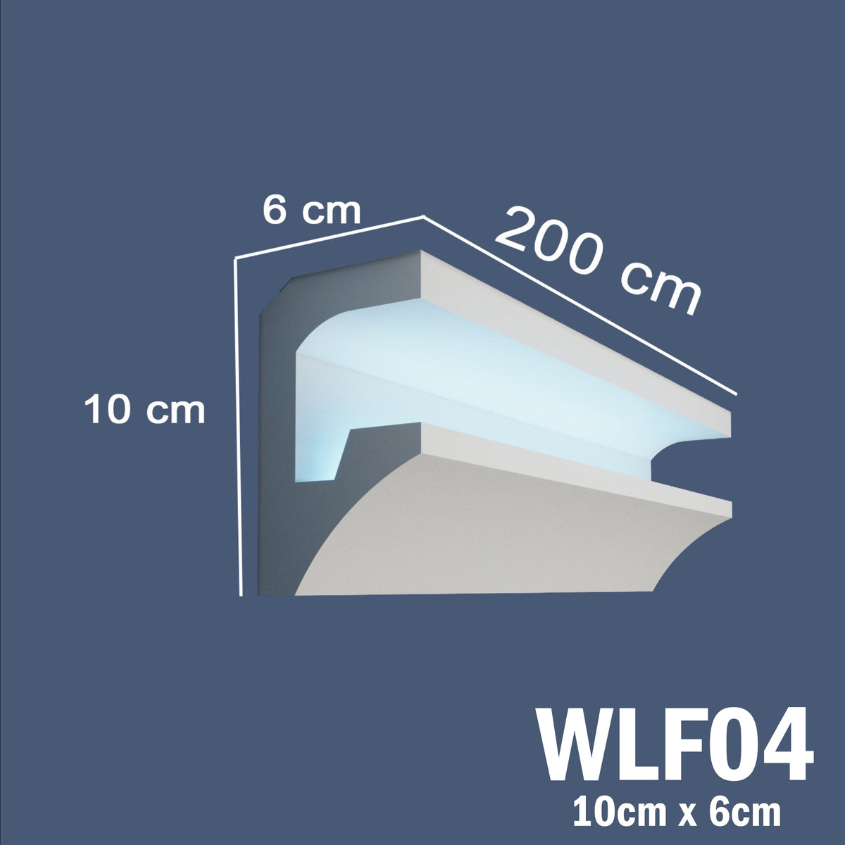 LED Coving for Ceilings Cornice XPS Extruded Polystyrene WLF04