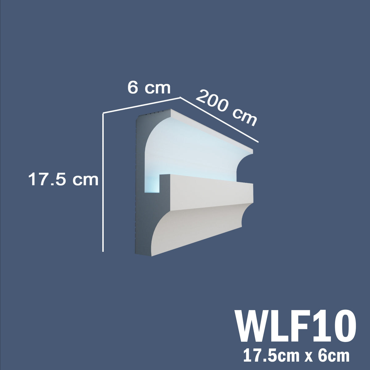 LED Coving for Ceilings Cornice XPS Extruded Polystyrene WLF10