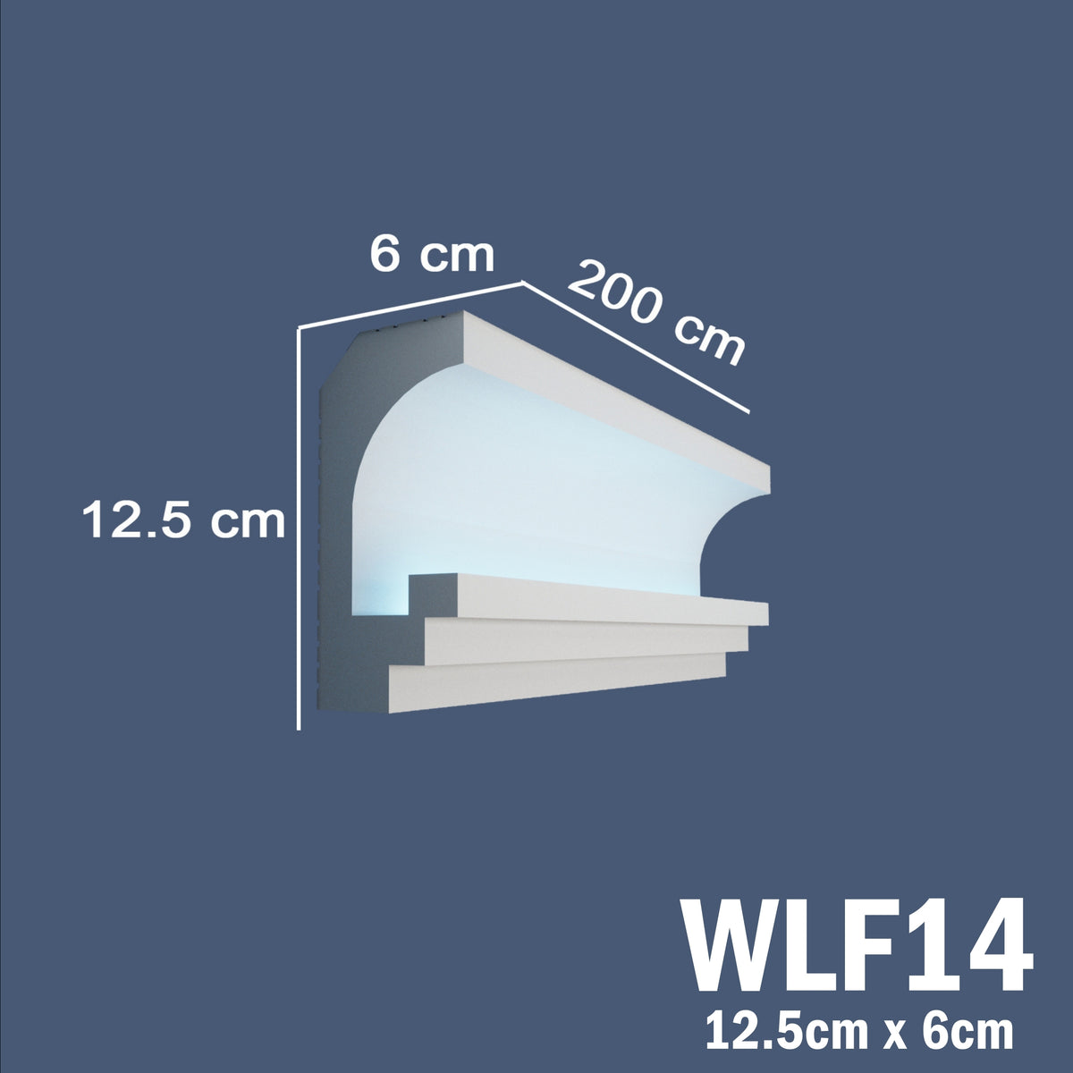 LED Coving for Ceilings Cornice XPS Extruded Polystyrene WLF14