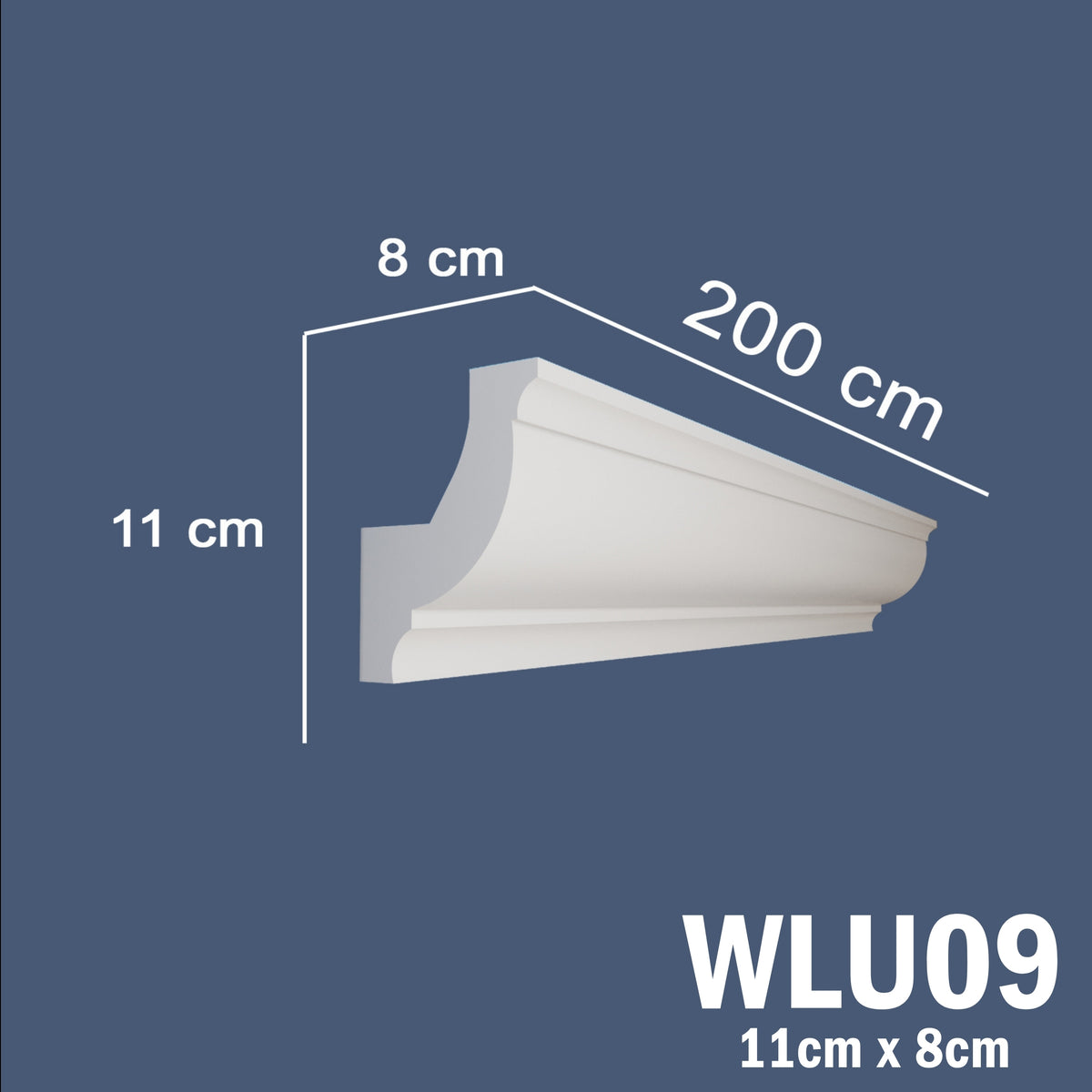 LED Coving for Ceilings Cornice XPS Extruded Polystyrene WLU09