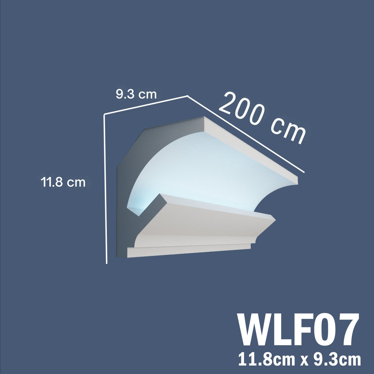 LED Coving for Ceilings Cornice XPS Extruded Polystyrene WLF07