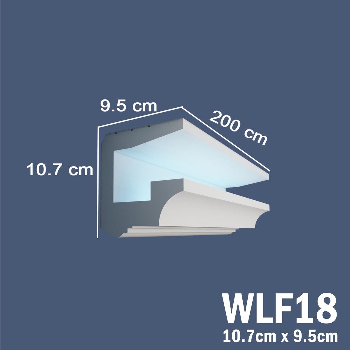 LED Coving for Ceilings Cornice XPS Extruded Polystyrene WLF18