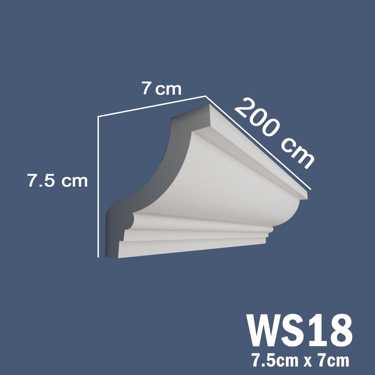 Coving for Ceilings Cornice XPS Extruded Polystyrene WS18