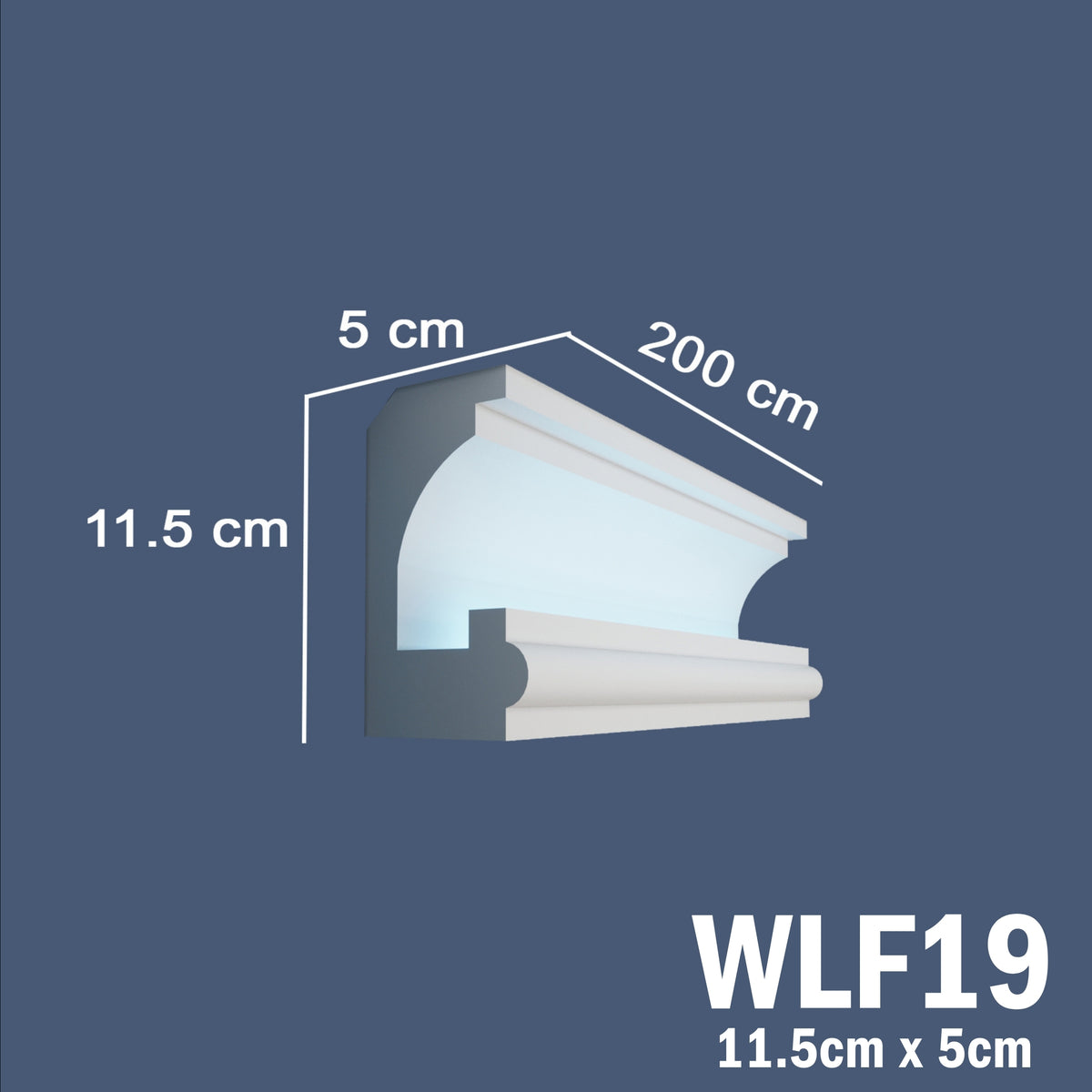 LED Coving for Ceilings Cornice XPS Extruded Polystyrene WLF19