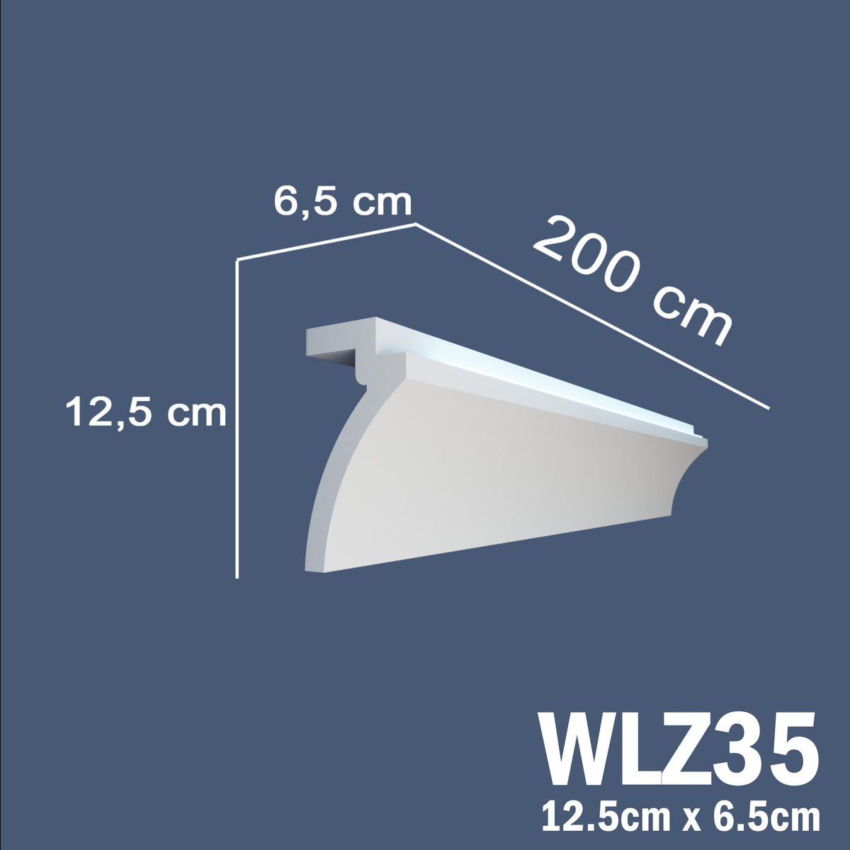 LED Coving for Ceilings Cornice XPS Extruded Polystyrene WLZ35