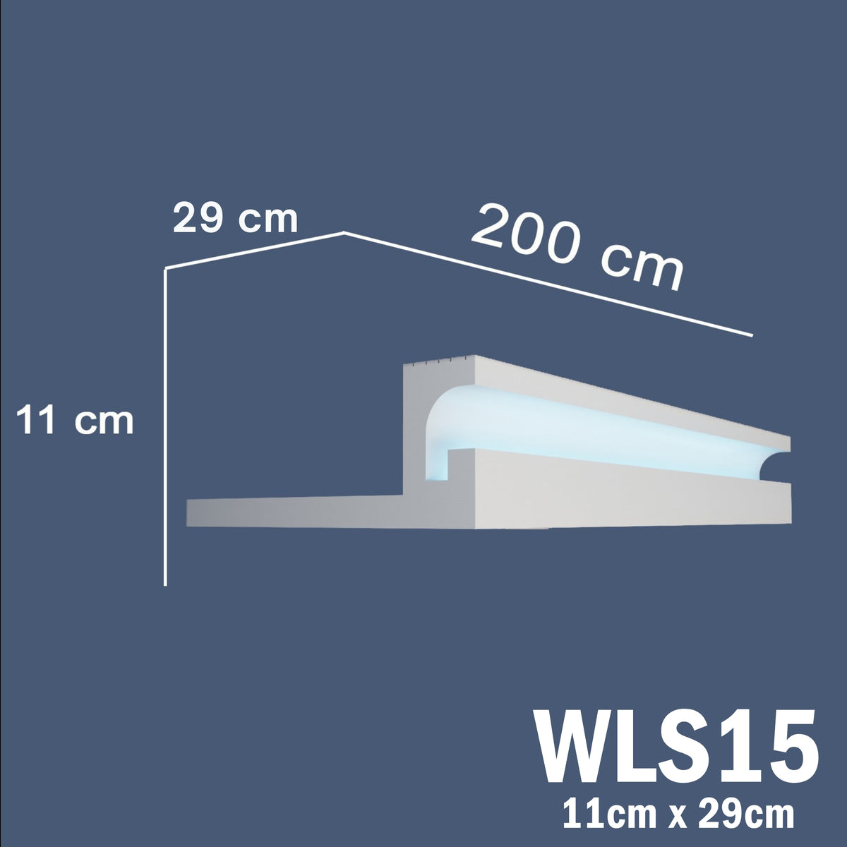 LED Coving for Ceilings Cornice XPS Extruded Polystyrene  WLS15