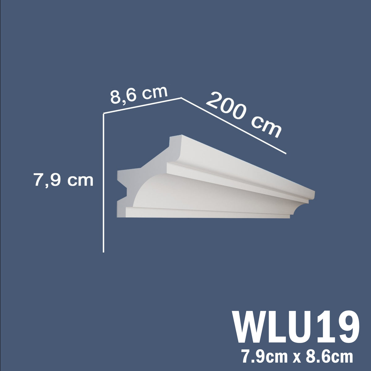LED Coving for Ceilings Cornice XPS Extruded Polystyrene WLU19