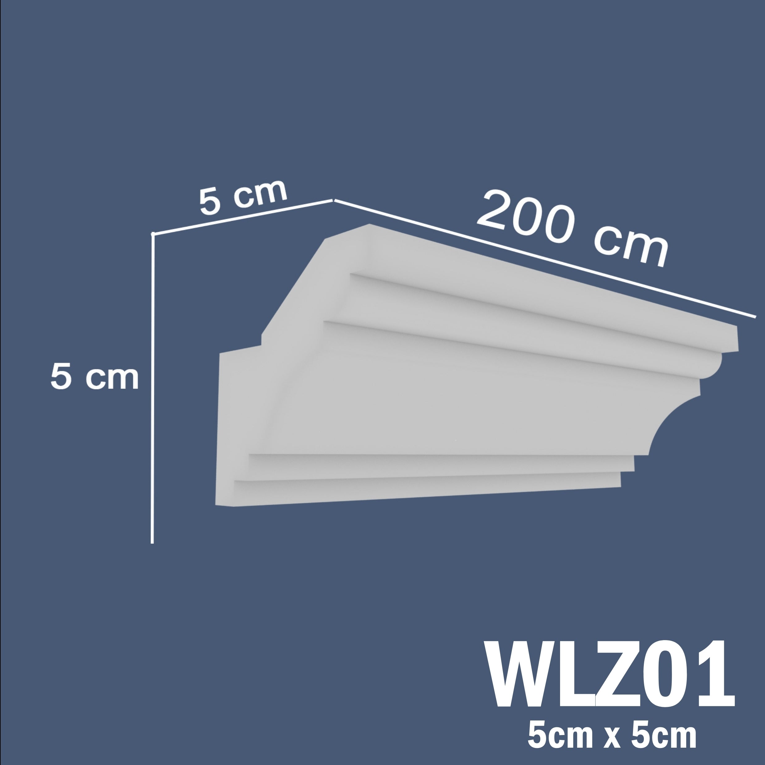 WLZ01 Series XPS Coving for Ceilings Cornice, Lightweight  Paintable