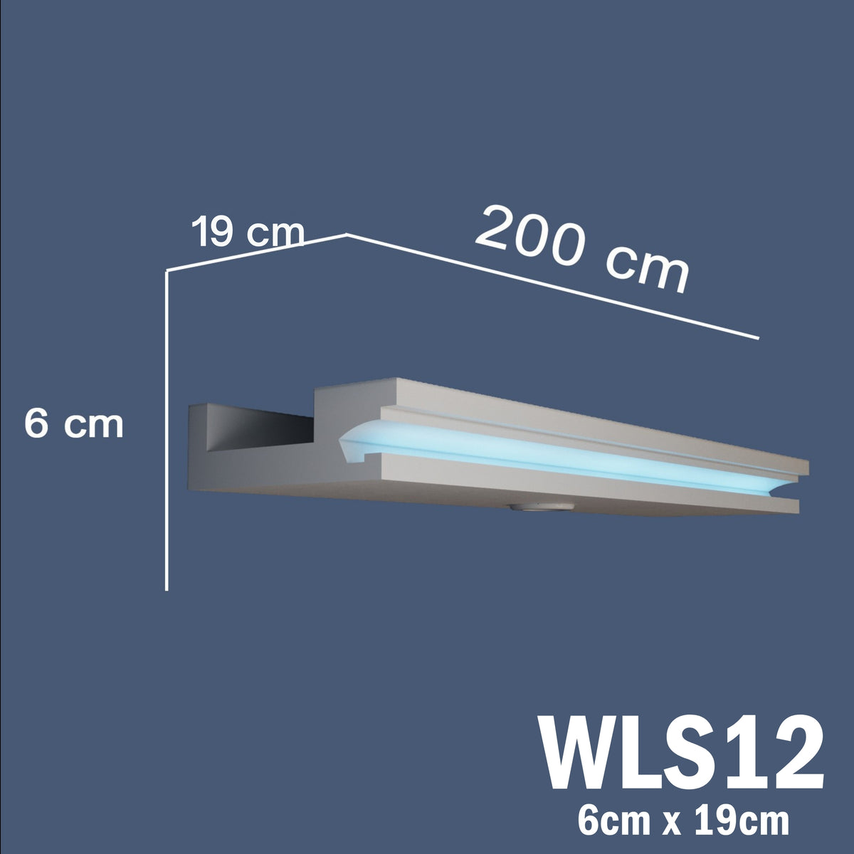 LED Coving for Ceilings Cornice XPS Extruded Polystyrene WLS12