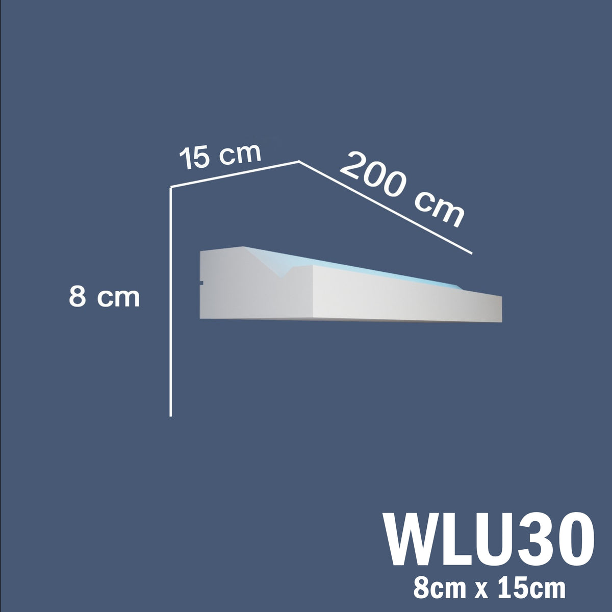 LED Coving for Ceilings Cornice XPS Extruded Polystyrene WLU30
