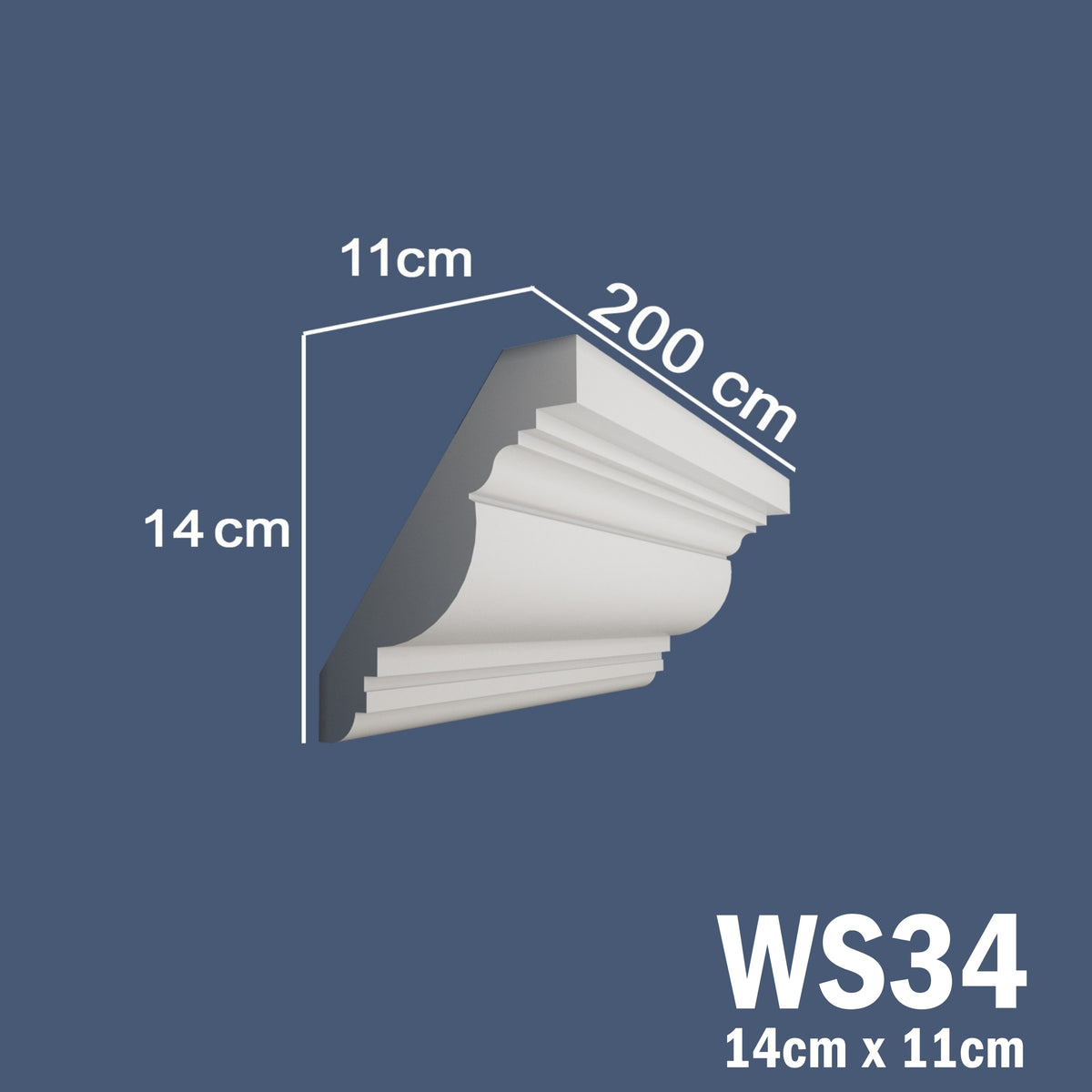Coving for Ceilings Cornice XPS Extruded Polystyrene WS34