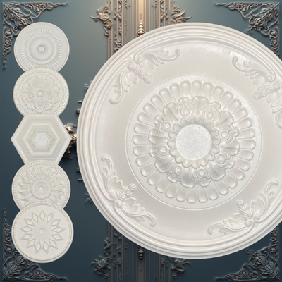 WOLDECOR Elegant Polystyrene Ceiling Rose, Decorative Ceiling Medallion Moulding, Lightweight Coving for Ceilings, Easy to Install Ceiling Decoration for Home & Living Room (70cm)
