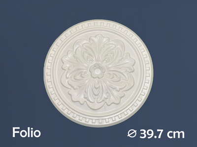 WOLDECOR Elegant Polystyrene Ceiling Rose, Decorative Ceiling Medallion Moulding, Lightweight Coving for Ceilings, Easy to Install Ceiling Decoration for Home & Living Room (40cm-50cm)