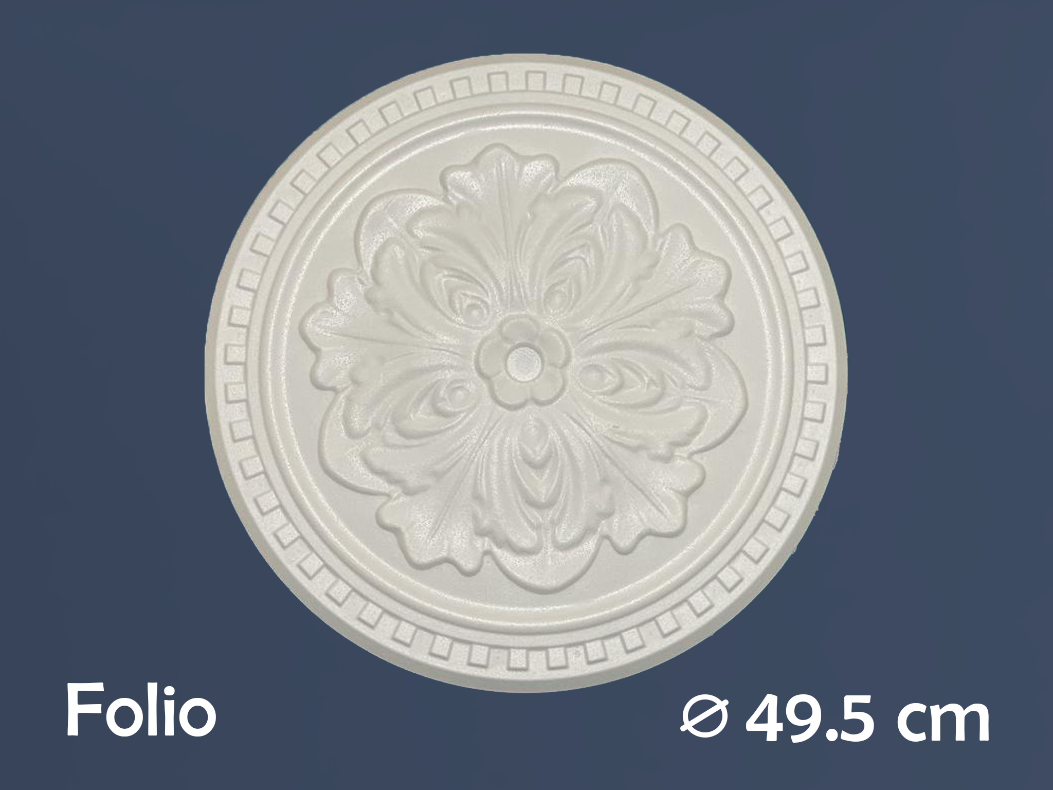 WOLDECOR Elegant Polystyrene Ceiling Rose, Decorative Ceiling Medallion Moulding, Lightweight Coving for Ceilings, Easy to Install Ceiling Decoration for Home & Living Room (40cm-50cm)