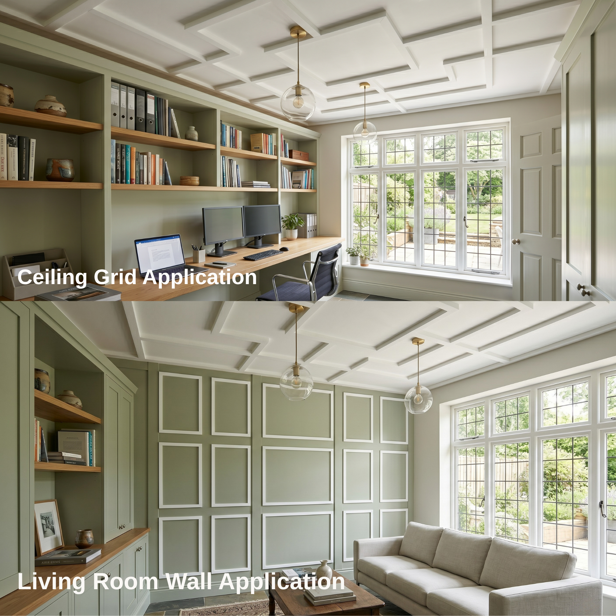 WOLDECOR XPS Decorative Ceiling Panels – 3D Ceiling & Wall Slat, Made in UK