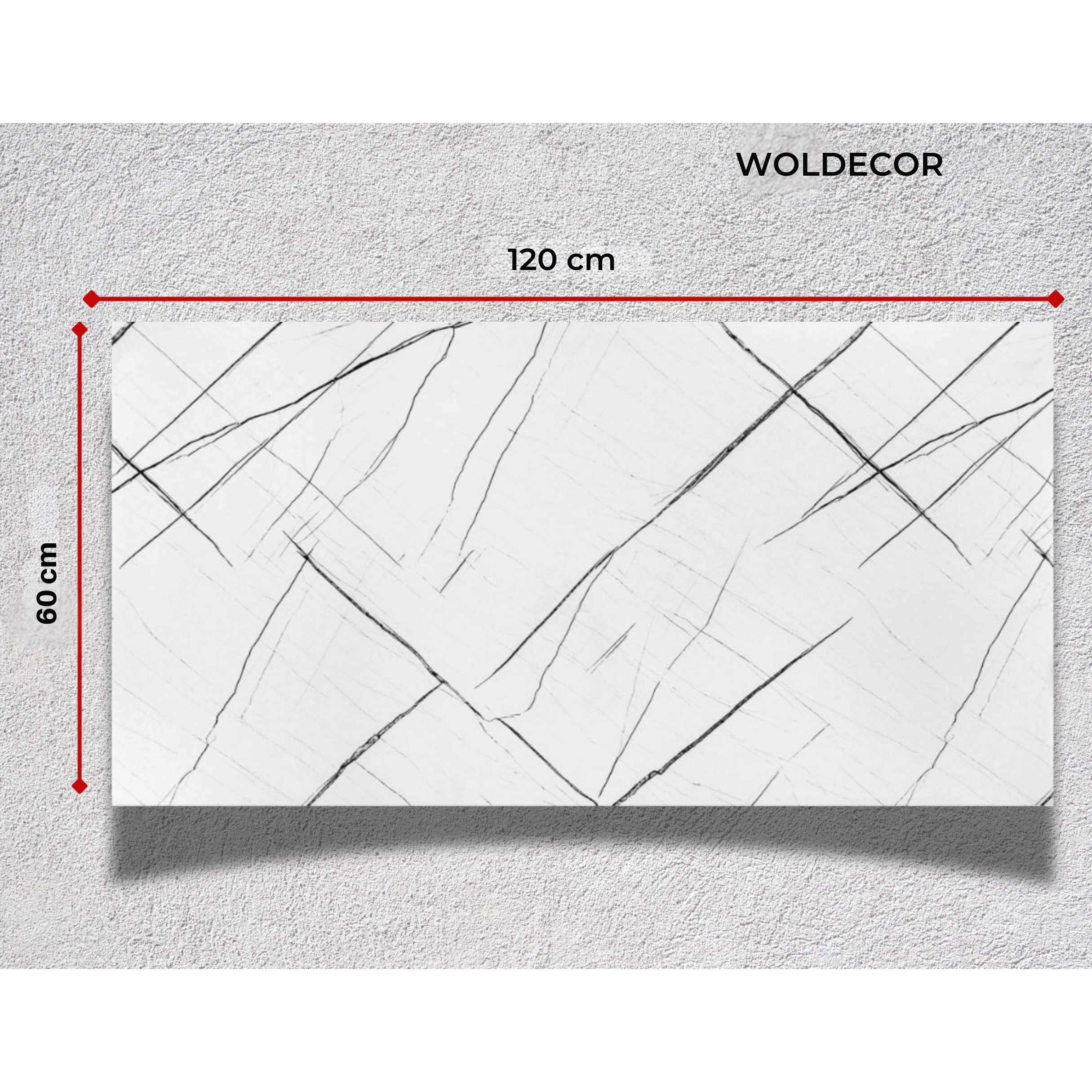 Marble Effect PVC Wall Panel 60x120 cm, Kitchen & Bathroom Wall Cladding, Waterproof Shower Panels Wet Wall, Granite Look Wall Cladding
