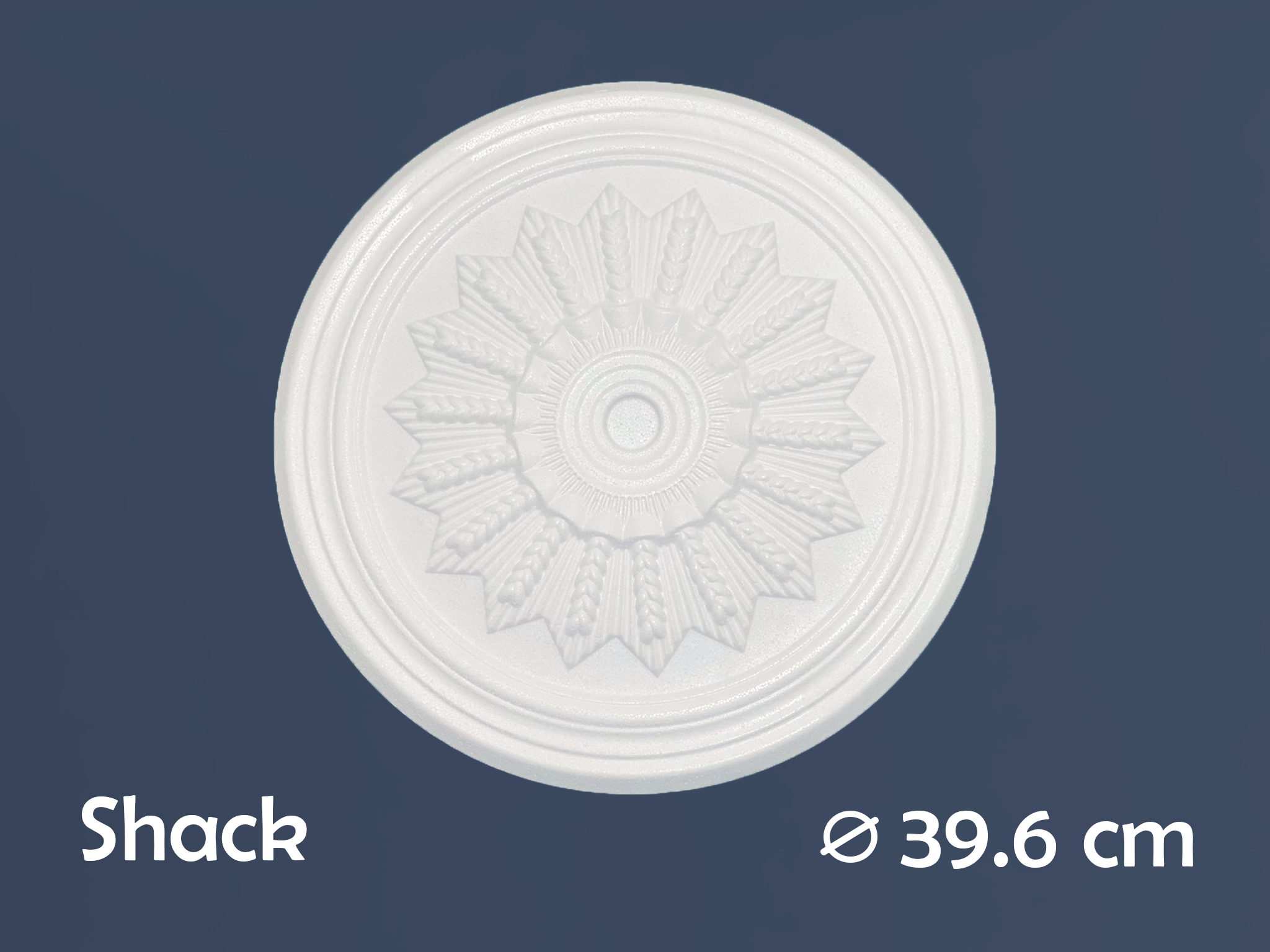 WOLDECOR Elegant Polystyrene Ceiling Rose, Decorative Ceiling Medallion Moulding, Lightweight Coving for Ceilings, Easy to Install Ceiling Decoration for Home & Living Room (40cm-50cm)