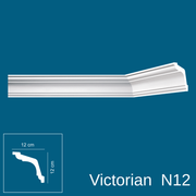 Victorian-N12 Coving for Ceilings Cornice Polystyrene Baroque Style