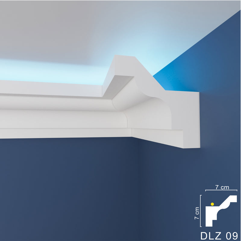 LED Coving for Ceilings Cornice XPS Extruded Polystyrene WLZ09
