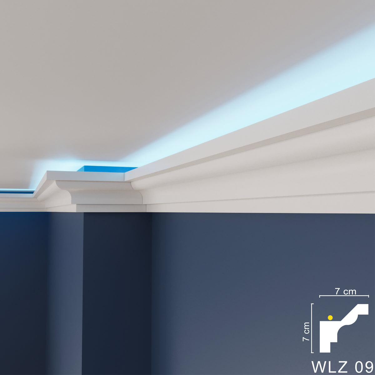 LED Coving for Ceilings Cornice XPS Extruded Polystyrene WLZ09