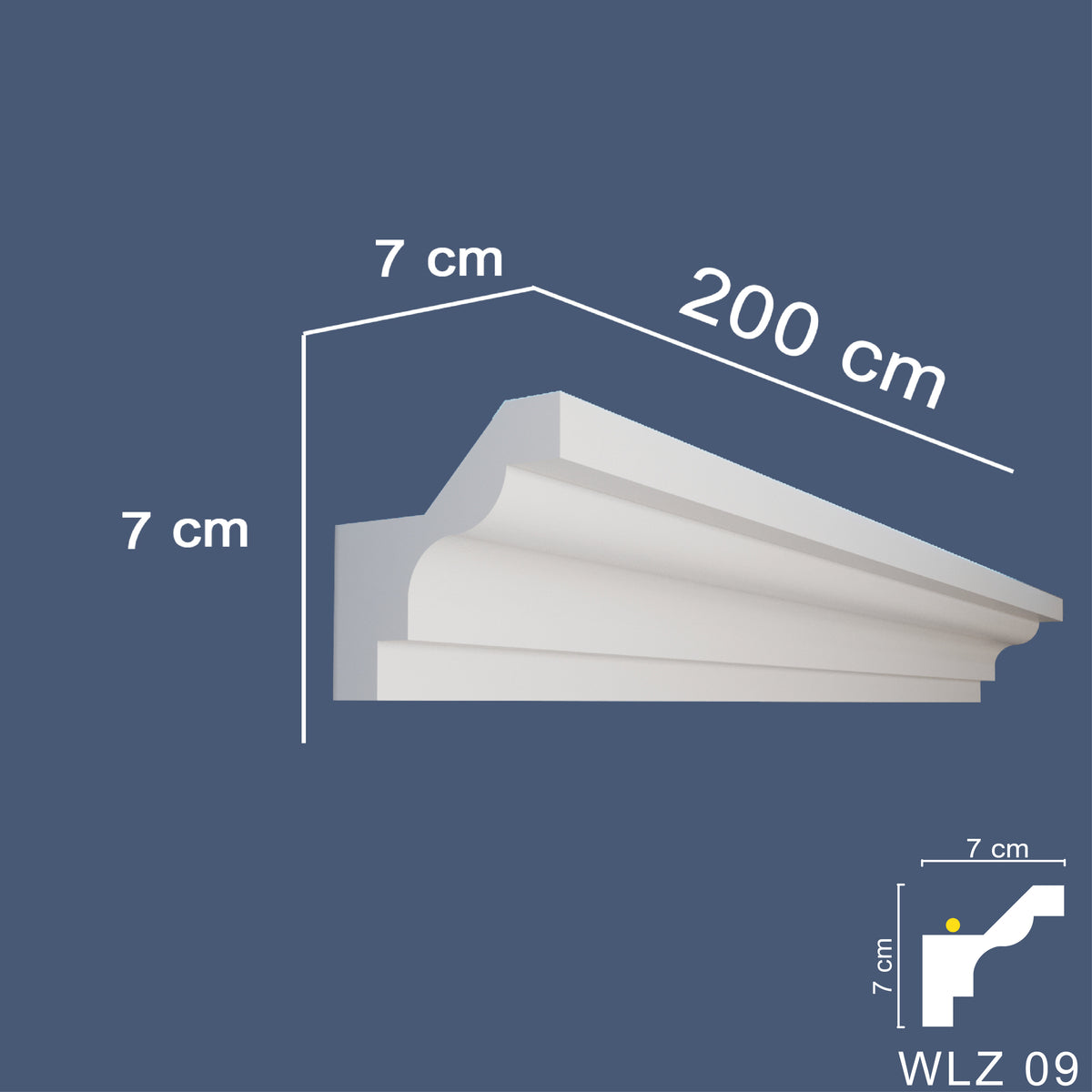 LED Coving for Ceilings Cornice XPS Extruded Polystyrene WLZ09