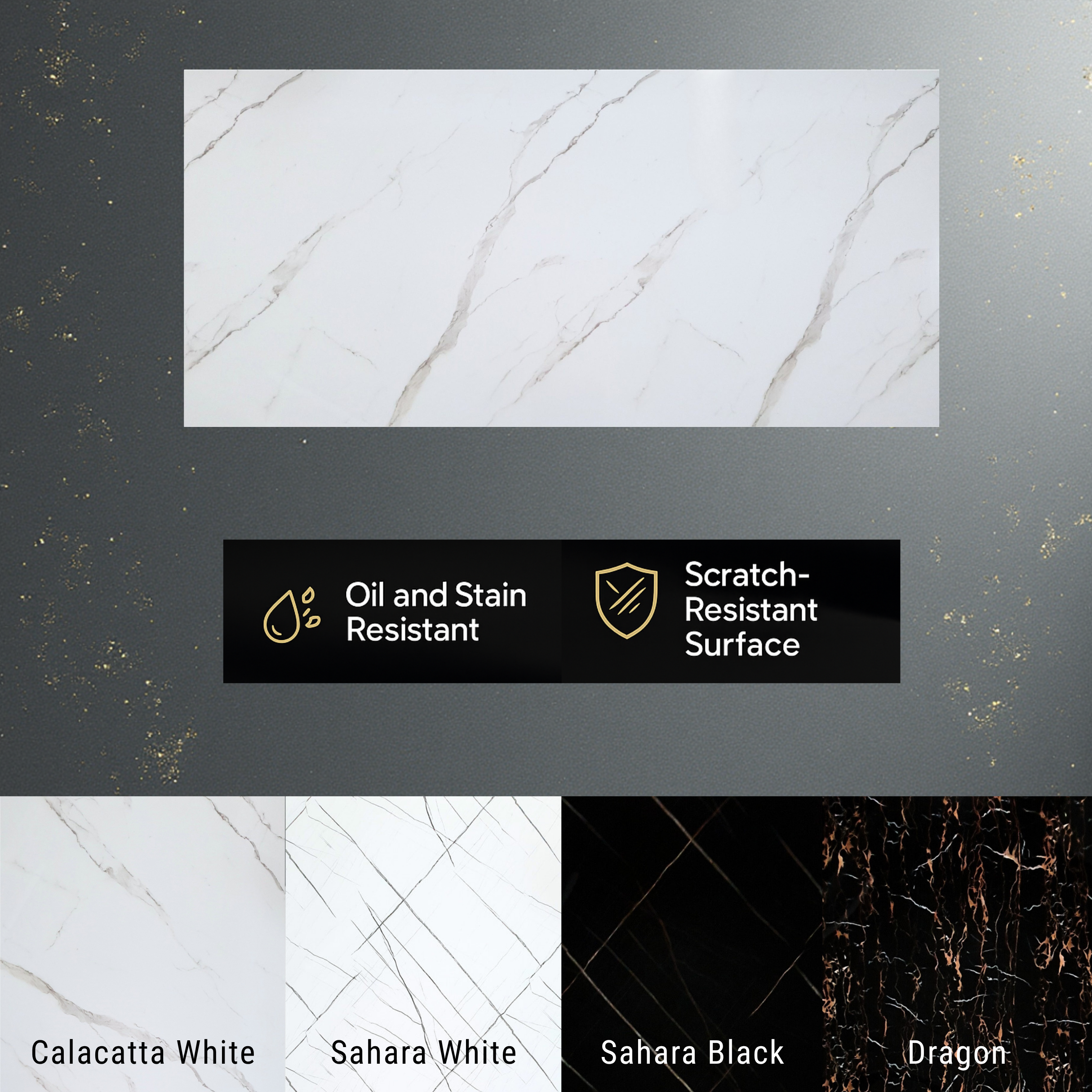 Marble Effect PVC Wall Panel 60x120 cm, Kitchen & Bathroom Wall Cladding, Waterproof Shower Panels Wet Wall, Granite Look Wall Cladding
