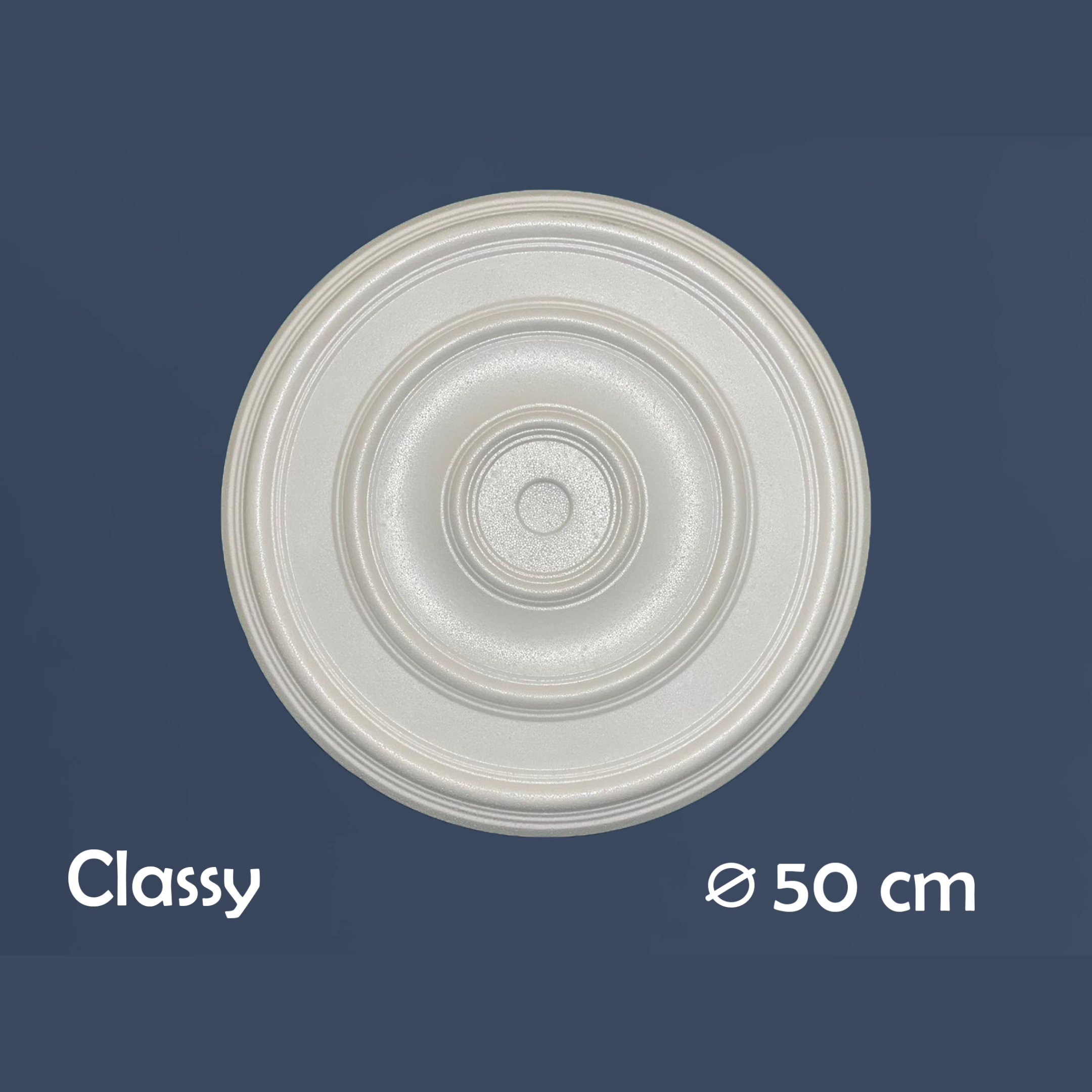 WOLDECOR Elegant Polystyrene Ceiling Rose, Decorative Ceiling Medallion Moulding, Lightweight Coving for Ceilings, Easy to Install Ceiling Decoration for Home & Living Room (50cm)