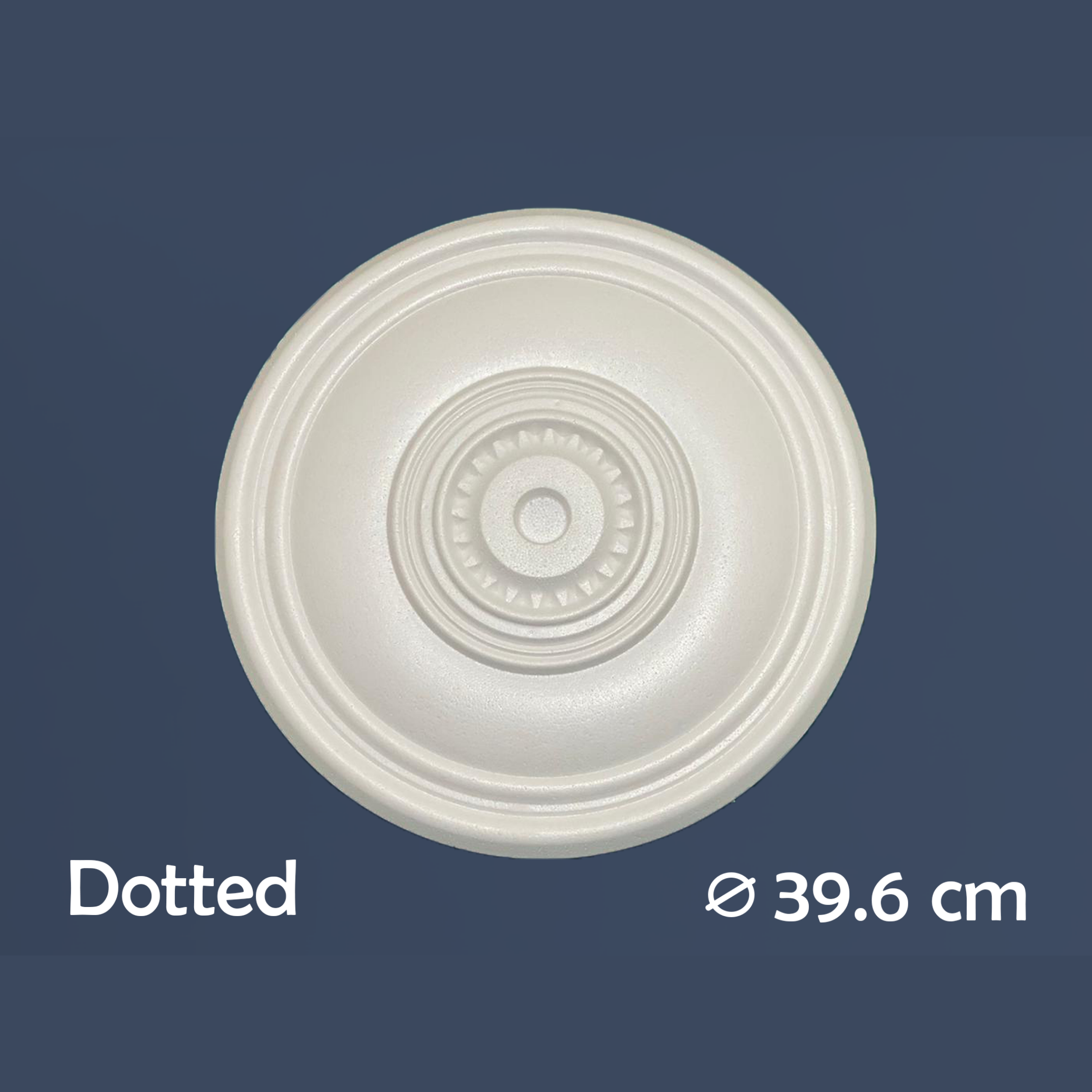 WOLDECOR Elegant Polystyrene Ceiling Rose, Decorative Ceiling Medallion Moulding, Lightweight Coving for Ceilings, Easy to Install Ceiling Decoration for Home & Living Room (40cm)