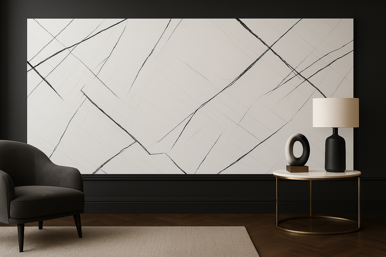 Marble Effect PVC Wall Panel 60x120 cm, Kitchen & Bathroom Wall Cladding, Waterproof Shower Panels Wet Wall, Granite Look Wall Cladding