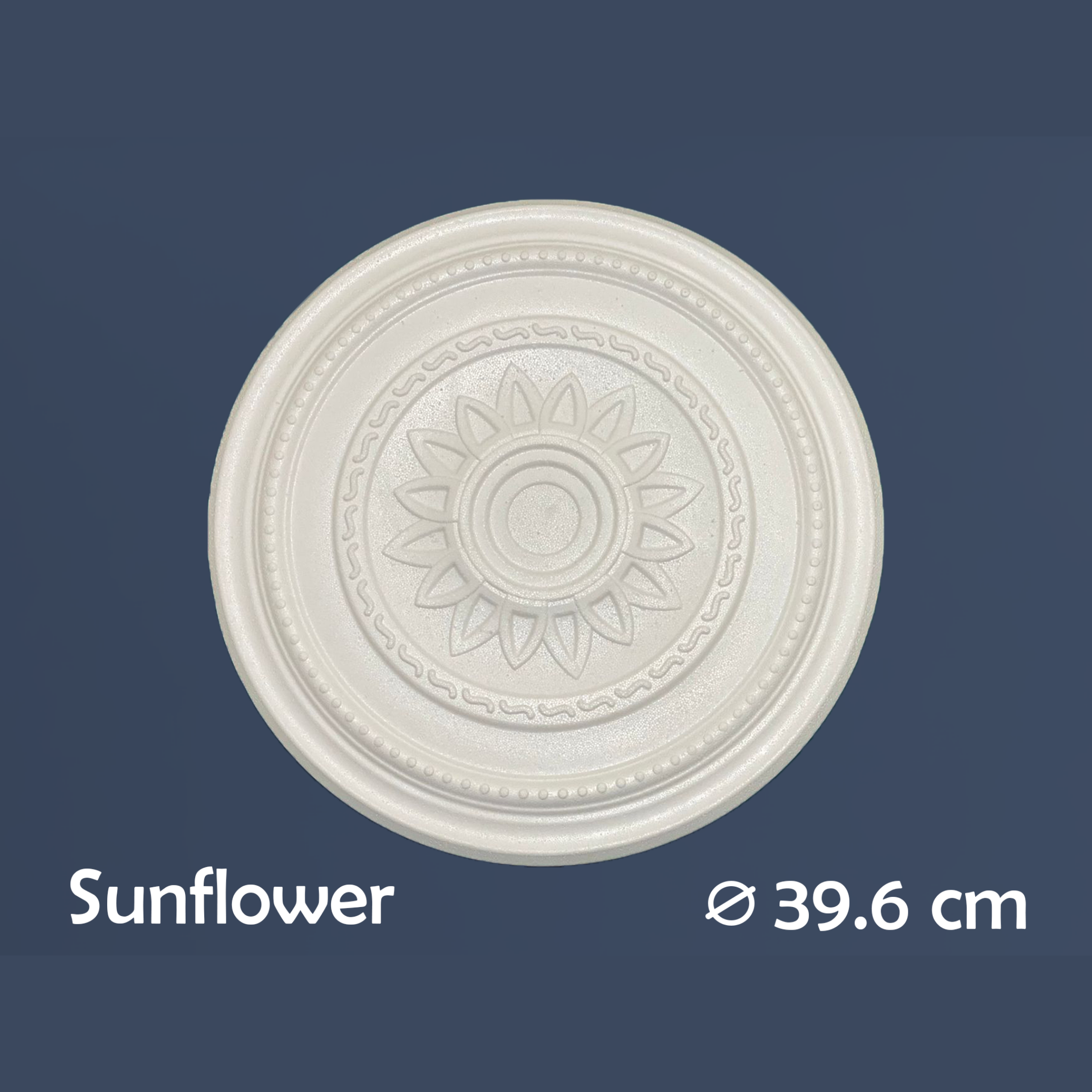 WOLDECOR Elegant Polystyrene Ceiling Rose, Decorative Ceiling Medallion Moulding, Lightweight Coving for Ceilings, Easy to Install Ceiling Decoration for Home & Living Room (40cm)