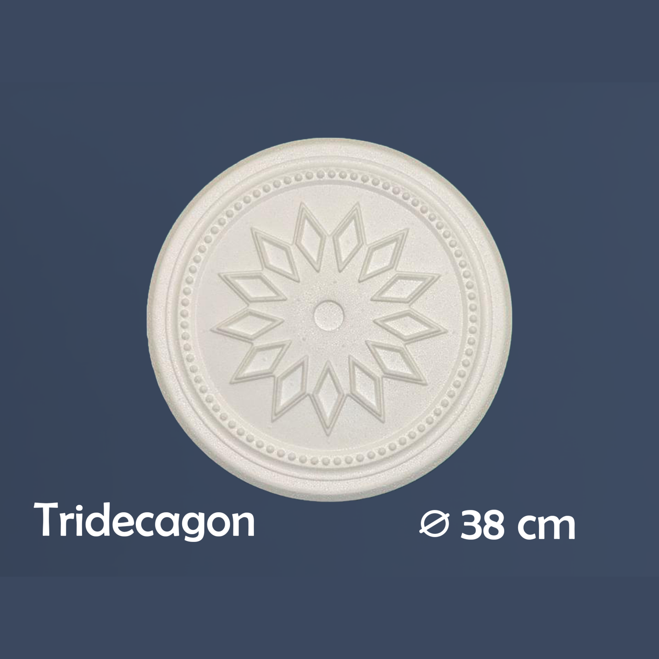 WOLDECOR Elegant Polystyrene Ceiling Rose, Decorative Ceiling Medallion Moulding, Lightweight Coving for Ceilings, Easy to Install Ceiling Decoration for Home & Living Room (40cm)