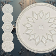 WOLDECOR Elegant Polystyrene Ceiling Rose, Decorative Ceiling Medallion Moulding, Lightweight Coving for Ceilings, Easy to Install Ceiling Decoration for Home & Living Room (50cm)