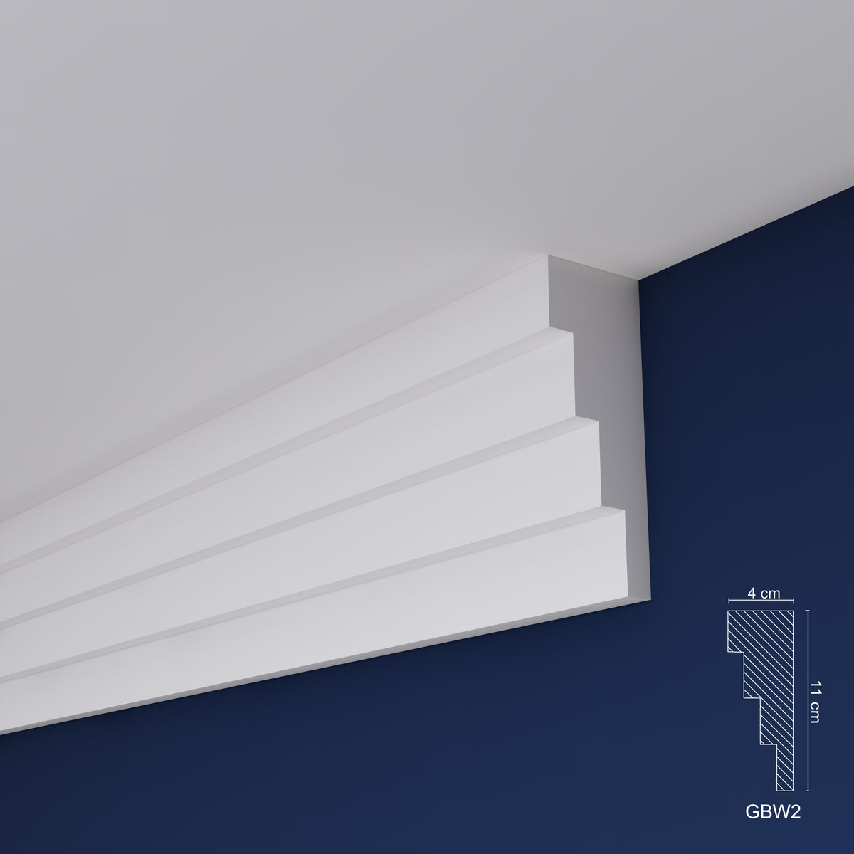 WOLDECOR GBW02 coving - Straight profile detail