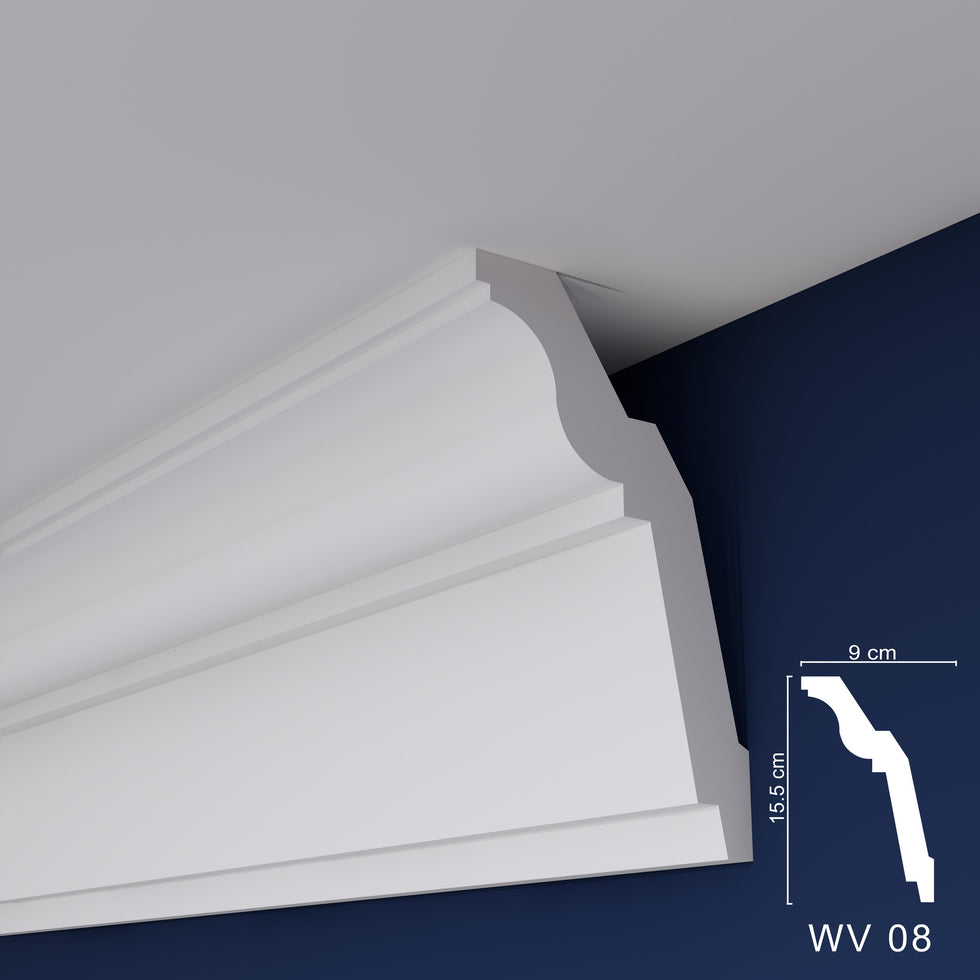 Coving for Ceilings Cornice XPS Extruded Polystyrene WV08 – Woldecor